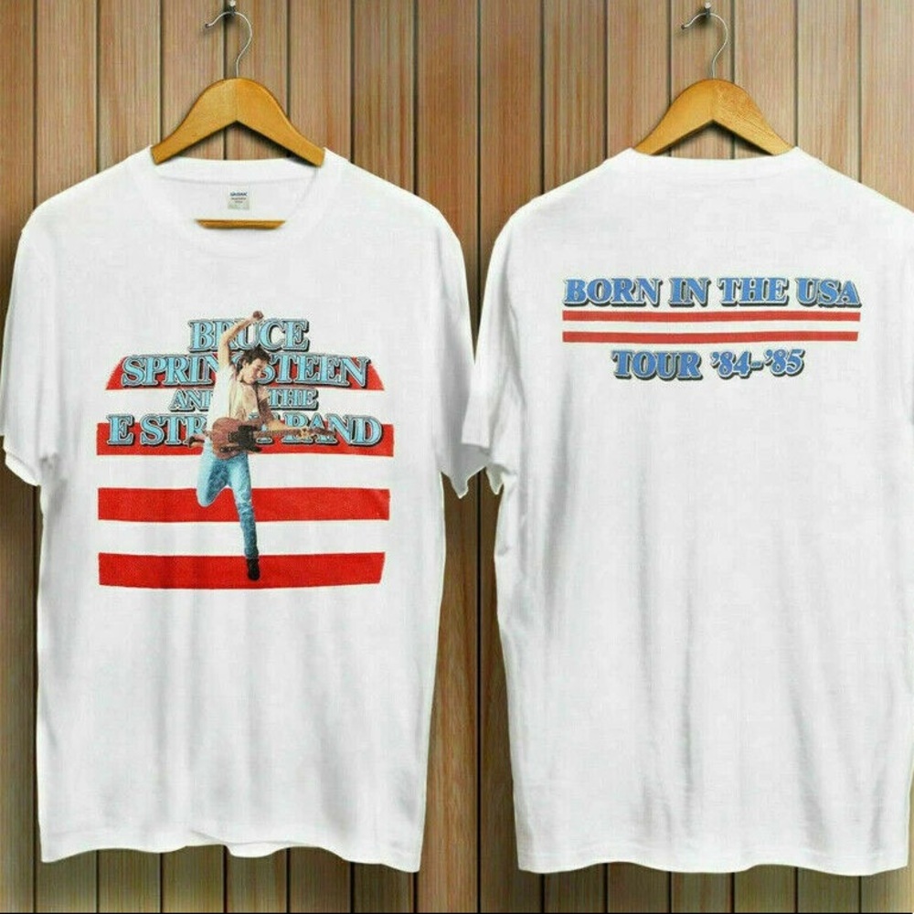Bruce Springsteen Born In The USA Graphic Tour Band T Shirt